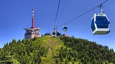 Vizualizace lanovky na beskydskou Lysou horu, jak si ji představuje ODS. Vizualizace lanovky na beskydskou Lysou horu, jak si ji představuje ODS.