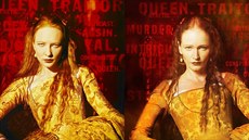 Cate Blanchettová na plakátu k filmu Královna Alžběta (1998) a Anna Geislerová... Cate Blanchettová na plakátu k filmu Královna Alžběta (1998) a Anna Geislerová...