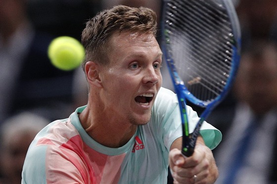 Tomá Berdych na turnaji v Paíi