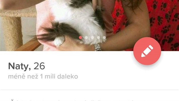 Ukzky koich profil na Tinderu