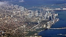 Miami, metropole jihovýchodní Floridy, na pohledu z letadla Miami, metropole jihovýchodní Floridy, na pohledu z letadla