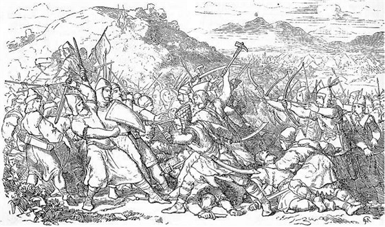 Bitva na Luckém poli je vyobrazena v publikaci esko-moravská kronika od Karla...