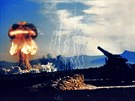 Jediný testovací výstel jaderné munice z kanonu M65 se odehrál dne 25. kvtna...