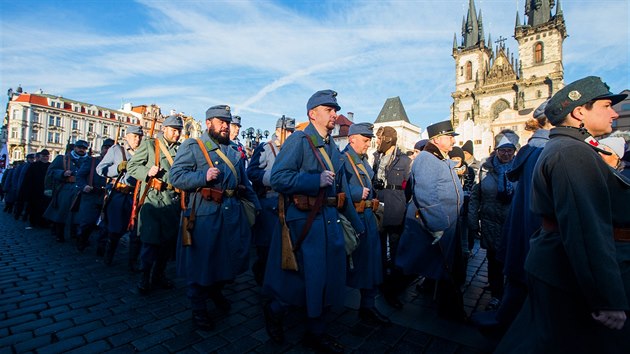 Prahou proel prvod na pipomnku vojevdce Radeckho (13.11.2016)