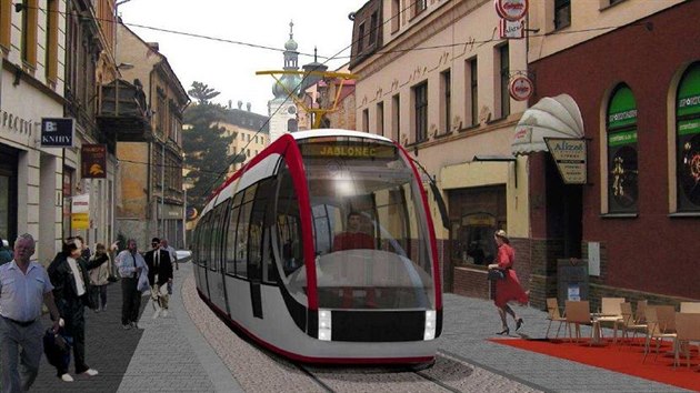 Jabloneck radnice chce zskat evropsk dotace, kter by pomohly nvratu tramvaj do centra msta. Tra by vedla i Soukennou ulic.