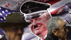 Demonstranti v Mexiku přirovnali Donalda Trumpa k nacistickému vůdci Adolfu... Demonstranti v Mexiku přirovnali Donalda Trumpa k nacistickému vůdci Adolfu...