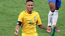 Spokojený úsmv na tvái brazilského kapitána Neymara hovoí za ve. Jeho tým...
