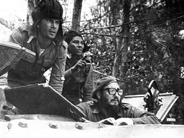 Revolucioná a dlouholetý prezident Kuby Fidel Castro. Fotografie z dubna 1961.