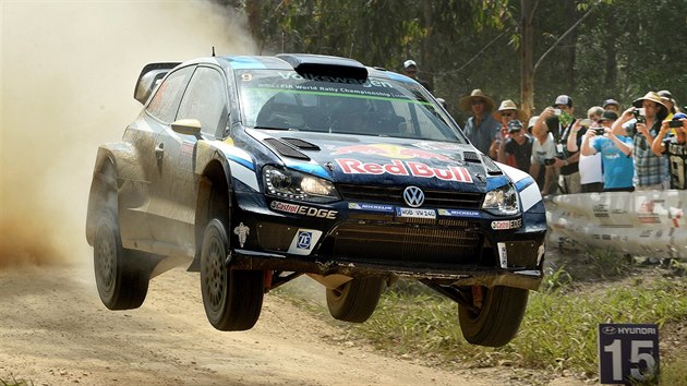 Andreas Mikkelsen na trati Australsk rallye.