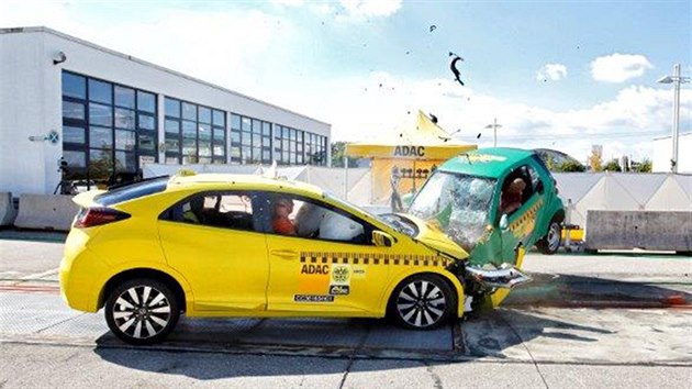 Crashtest Honda Civic vs. Smart