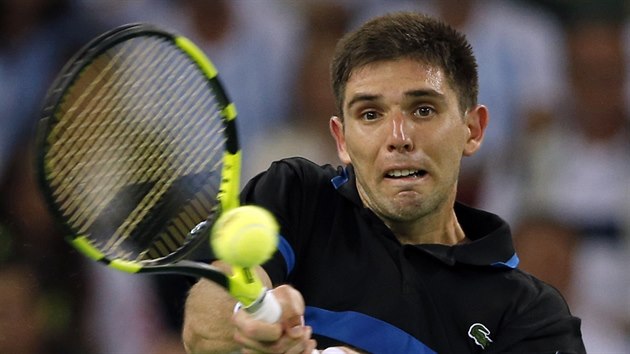 Federico Delbonis z Argentiny ve finle Davis Cupu