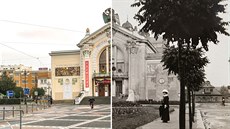 Pardubické městské divadlo tedy a dnes. Upravený parčík před budovou nahradila... Pardubické městské divadlo tedy a dnes. Upravený parčík před budovou nahradila...