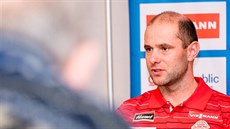 Michael Málek na předsezonní tiskové konferenci českých biatlonistů Michael Málek na předsezonní tiskové konferenci českých biatlonistů