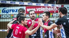 Radost budějovických volejbalistů Radost budějovických volejbalistů