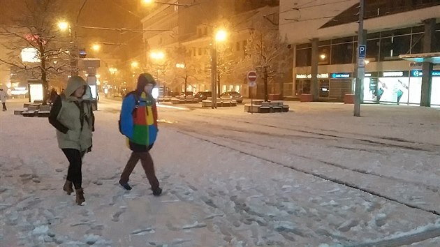 Liberec ve stedu pekvapilo vydatn snen (30.11.2016).