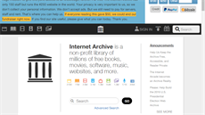 Internet Archive žádá o příspěvky na provoz Internet Archive žádá o příspěvky na provoz