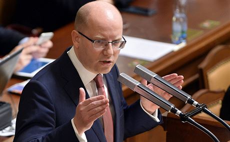 Premiér Bohuslav Sobotka ve Snmovn