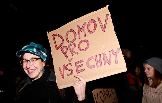 Iniciativa Chceme bydlet! uspoádala v centru Brna demonstraci kvli situaci...