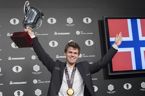 Magnus Carlsen z Norska se tí z poháru pro achového mistra svta.
