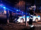 V Plzni se policejní vz srazil s dalím autem