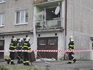 Výbuch propanbutanové lahve v bytovém dom v Drahotín na Domalicku.