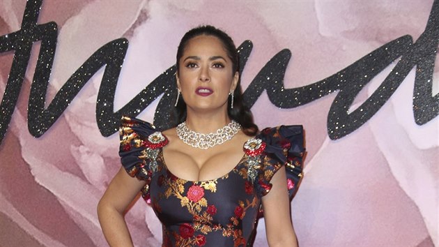 Salma Hayekov (Londn, 5. prosince 2016)