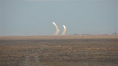 Ostré raketové střelby v Chersonské oblasti na Ukrajině Ostré raketové střelby v Chersonské oblasti na Ukrajině