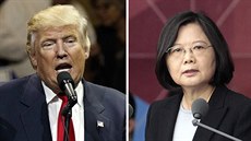 Nově zvolený americký prezident Donald Trump a tchajwanská prezidentka Cchaj... Nově zvolený americký prezident Donald Trump a tchajwanská prezidentka Cchaj...