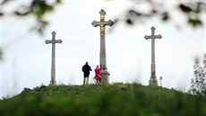 Kopec se třemi kříži nad Novým Městem na Moravě. Kopec se třemi kříži nad Novým Městem na Moravě.