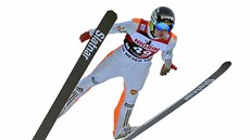 Domen Prevc při závodu v Klingenthalu. Domen Prevc při závodu v Klingenthalu.