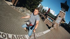 Lukáš Koutný na hranici polárního kruhu. Lukáš Koutný na hranici polárního kruhu.