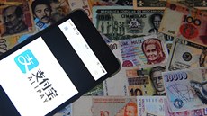 Mobilní platební aplikace Alipay. Mobilní platební aplikace Alipay.