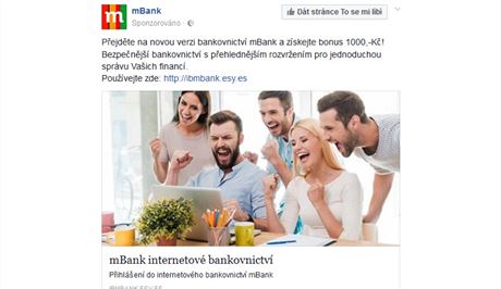 Falená reklama na pechod na nové bankovnictví.