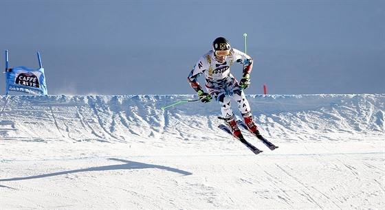 Marcel Hirscher na trati obího slalomu v Alta Badii.