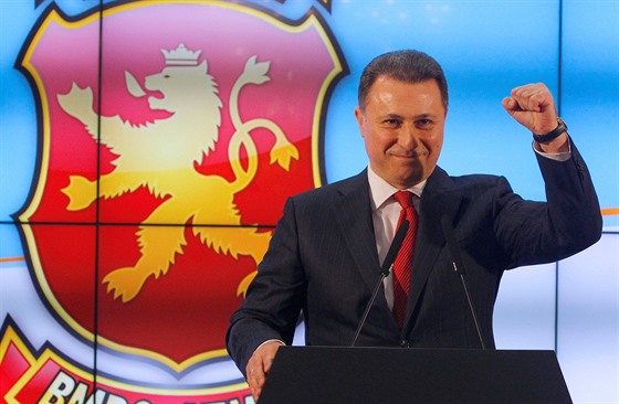 Lídr vládní nacionalistické strany VMRO DPMNE a bývalý premiér Makedonie Nikola...