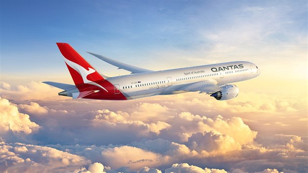 Qantas na linku Perth - Londn nasad letoun Boeing 787-9 Dreamliner.