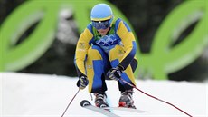 Anna Holmlundová ze Švédska při skikrosu žen na ZOH ve Vancouveru. Anna Holmlundová ze Švédska při skikrosu žen na ZOH ve Vancouveru.