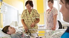 Desetiletého Tomáše Oblesera ošetřují na oddělení JIP strakonické nemocnice... Desetiletého Tomáše Oblesera ošetřují na oddělení JIP strakonické nemocnice...