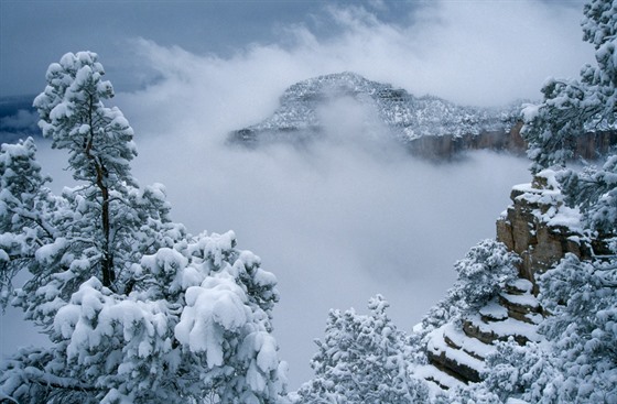 Americký národní park Grand Canyon v zim