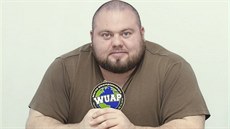 Liberecký silák Václav Češka ukazuje medaili, kterou dostal na mistrovství... Liberecký silák Václav Češka ukazuje medaili, kterou dostal na mistrovství...