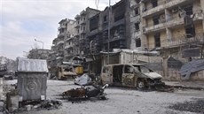 Válkou zniené východní Aleppo (23. prosince 2016)