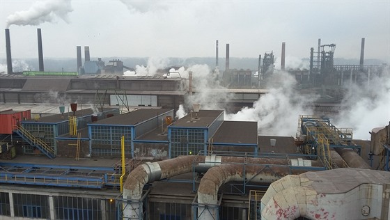 Pohled na závod ArcelorMittal v Ostrav-Kunicích
