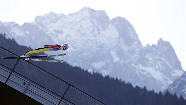 Severin Freund v kvalifikaci na zvod v Garmisch-Partenkirchenu