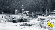 Unikátní snímek hornické osady v Obím dole, kde platil zákaz focení.