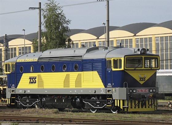 Lokomotiva ady 753 spolenosti TSS Cargo.