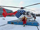 Nový vrtulník jihlavské zdravotnické záchranné sluby pijel do Jihlavy...