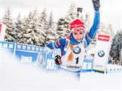 TAK NA CO TO BUDE STAIT? Gabriela Koukalov v cli sprintu v Oberhofu. Jej...