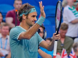 Roger Federer zdrav divky na Hopman Cupu.