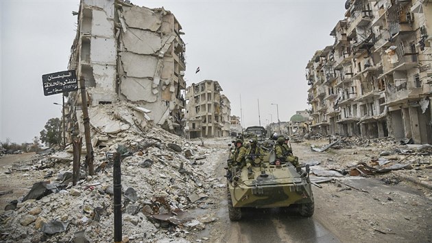 Rut vojci v Aleppu na nedatovanm snmku zveejnnm ruskm ministerstvem obrany