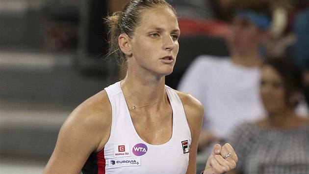 Karolna Plkov v semifinle turnaje v Brisbane.
